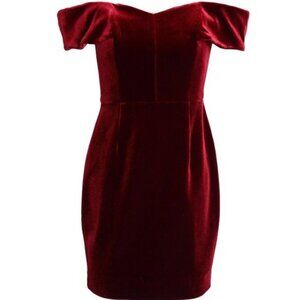 NWT NICHOLAS Off Shoulder Velvet Mini Dress  sz 4